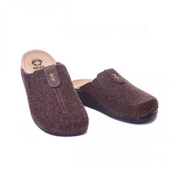 Тапочки анатомические мужские коричневые Mubb 41 Днепр