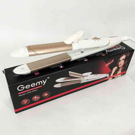 Плойка-утюжок для волос Gemei GM-2961 2 в 1 - Мультистайлер с гофре для укладки волос Киев