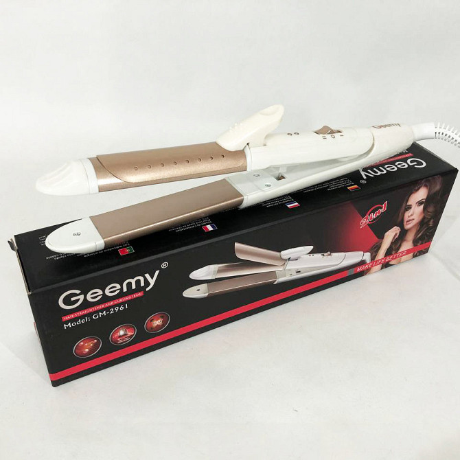 Плойка-утюжок для волос Gemei GM-2961 2 в 1 - Мультистайлер с гофре для укладки волос Киев - изображение 4