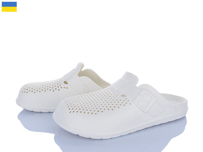 Чоловічі шльопанці капці із закритими пальцями шкарпетками білі сабо легкі пінка ЕВА лікарів кухарів для роботи відпочинку Одеса - фото 2