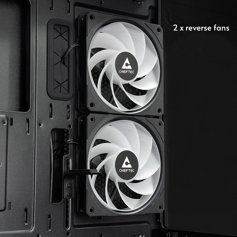 Корпус Chieftec VISTA GT-01B-OP 3x120mm A-RGB, ATX, без БЖ, Black Вінниця - фото 10