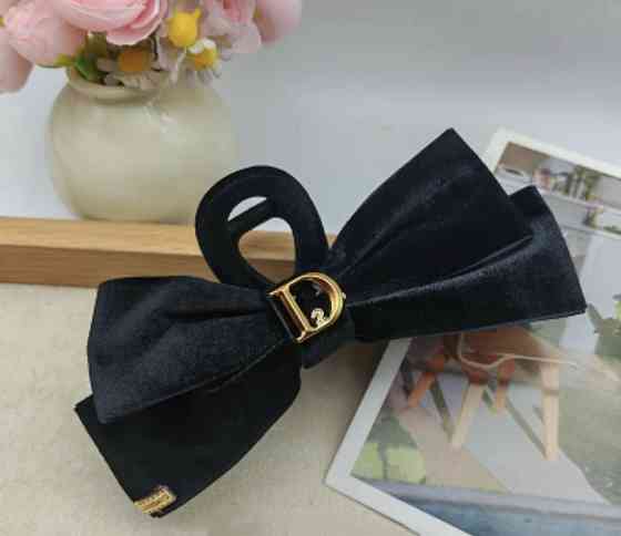 Заколка-крабик бант оксамитовий 