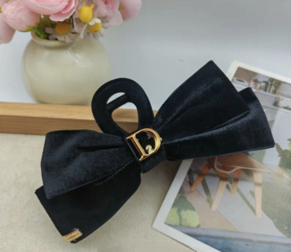 Заколка-крабик бант оксамитовий 