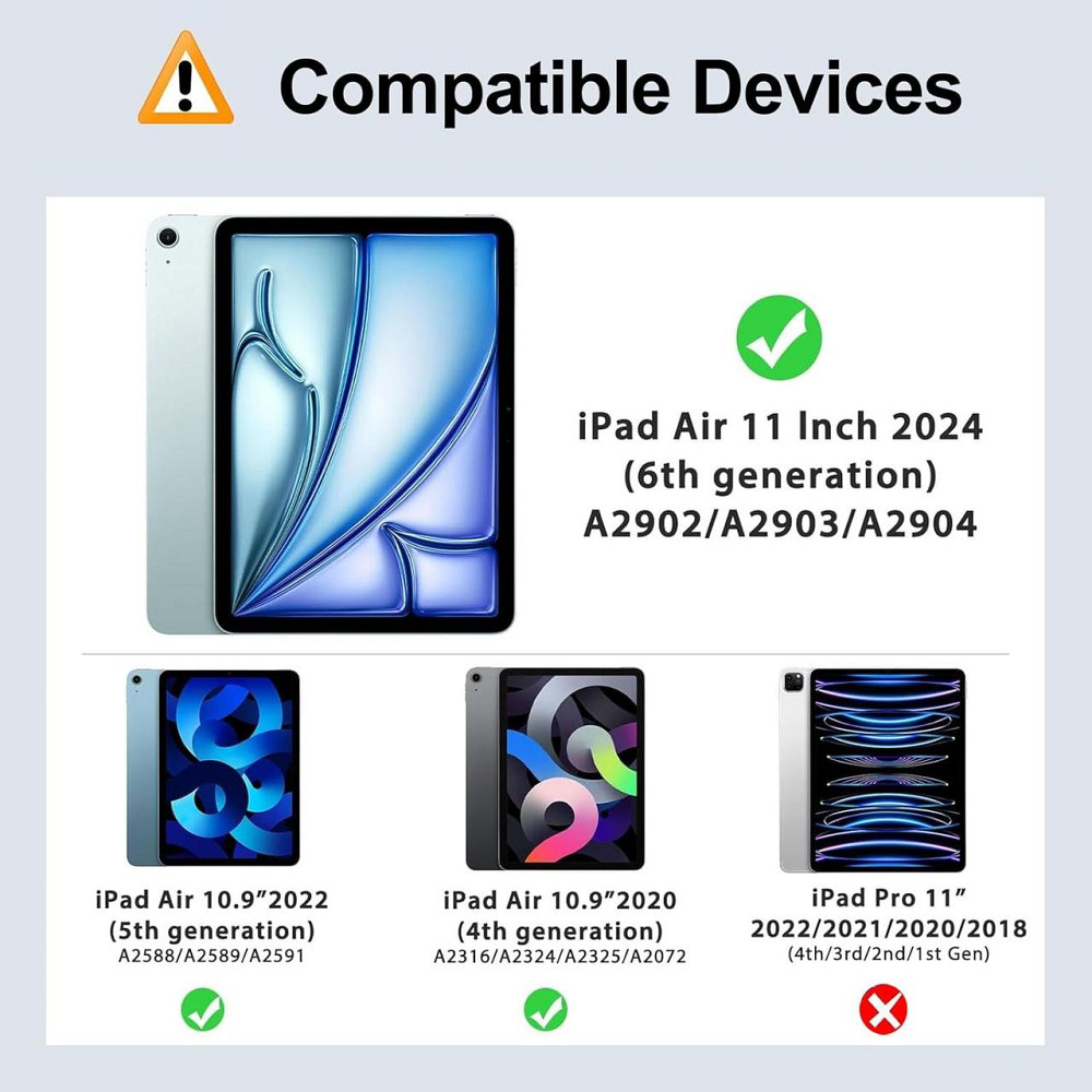 Чохол з клавіатурою для iPad Air 11-inch(M2) 2024/ iPad Air 5 2022/Air 4 2020 10.9/iPad 4-го покол. 10.9 / iPad Pro 11 2018 Дніпро - фото 7