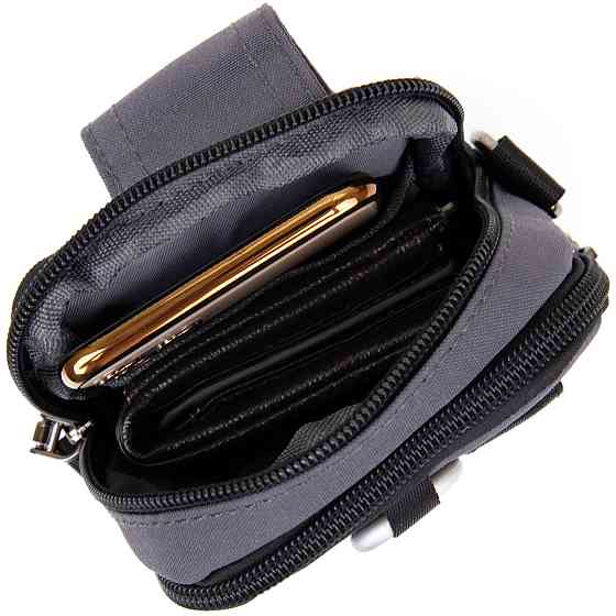 Сумка на пояс нейлон Vintage 20646 Серая Киев