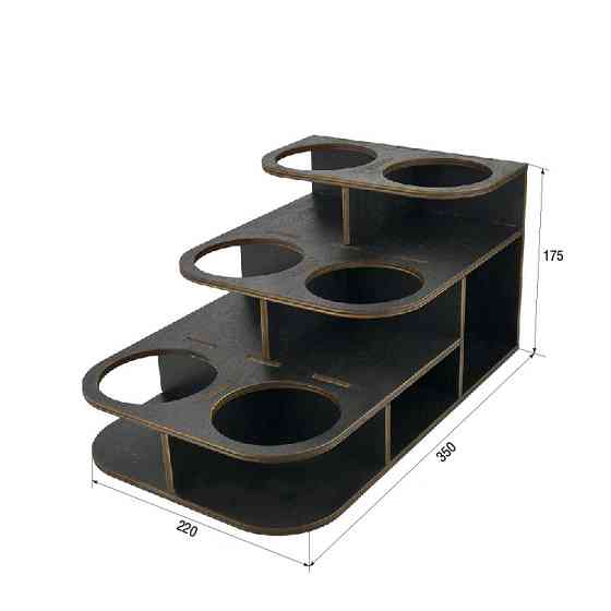 Подставка EKOSTAR для сиропов чёрная 220х350х175 мм, d - 75мм Киев