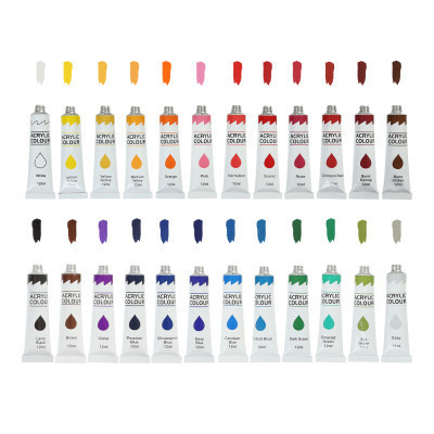 Краски для рисования ZiBi ART Line -2 акрил 24 цветов х 12 мл (ZB.6664) Винница - изображение 3