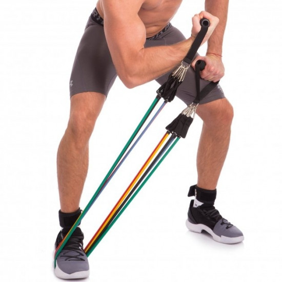 Набір еспандерів для фітнесу в чохлі 5 шт Вінниця - фото 3