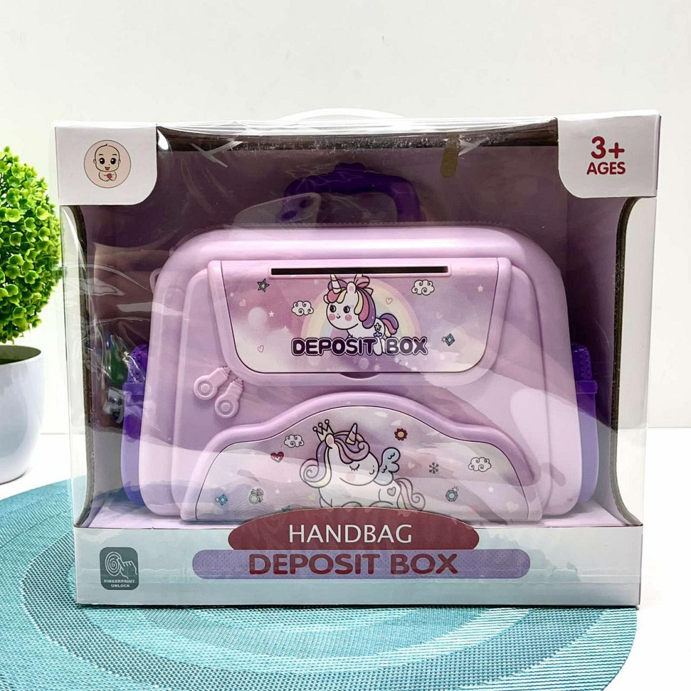 Скарбничка-сейф для дівчинки Сумочка із кодовим замком звук світло Фіолетова (MK 5418) Чернігів - фото 2