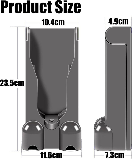 Кронштейн настенный для зарядки Italdos AS-DS-DKV11 Серый совместим с Dyson V11 V15 ABS пластик док-станция Киев - изображение 5