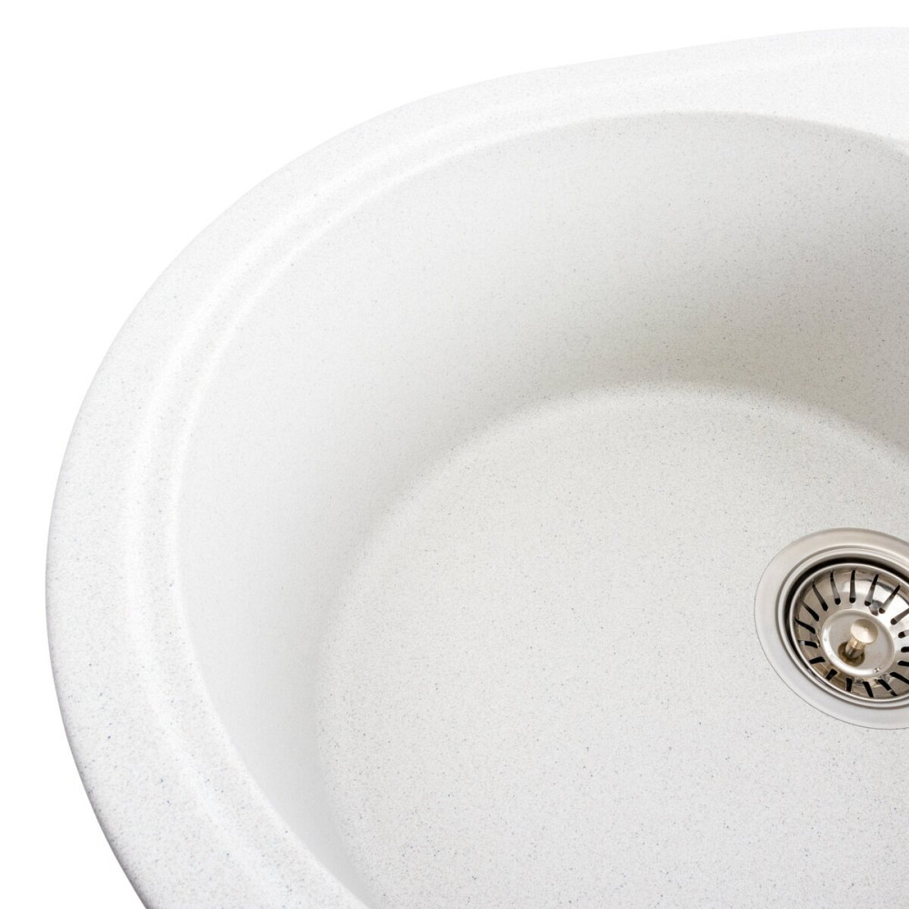 VALESO Гранітна мийка для кухні VALESO ONYX 5847 матова Біла в крапку Киев - изображение 5