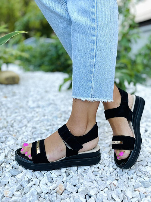 Kentro Босоніжки жіночі KENTO 3225/1 чорні (літо, замша натуральна) (3732) лише 38р. Коломыя - изображение 1