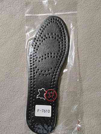 Шкіряна устілка чорна анатомічна, маломірка, розміри 36-48 для взуття будь-якого типу Харків