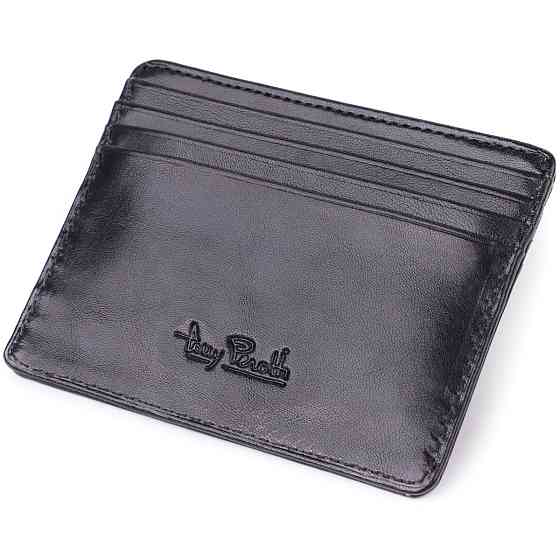 Стильный картхолдер из глянцевой натуральной кожи Tony Perotti 20894_1 (2236 nero) Черный Киев