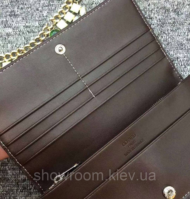 Чоловіче вертикальне портмоне Goyard (091) Lux brown Київ - фото 2