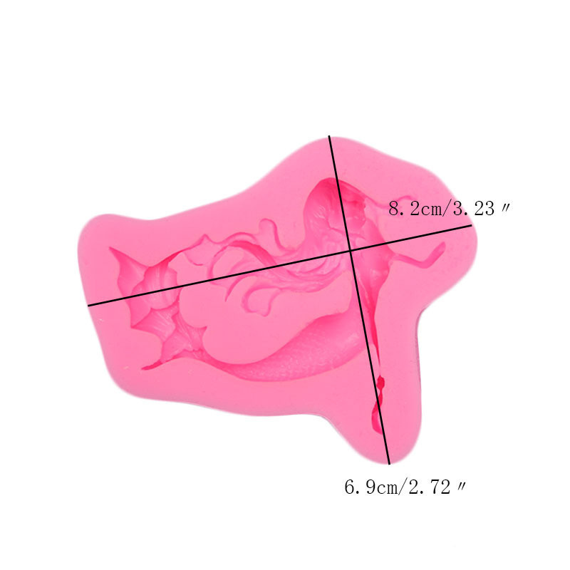 Молд силиконовый Русалка 69 на 82 мм розовый Киев - изображение 10