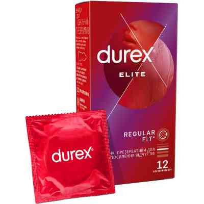 Презервативи Durex Elite латексні з силіконовою змазкою (тонкі) 12 шт. (5010232954229) Вінниця