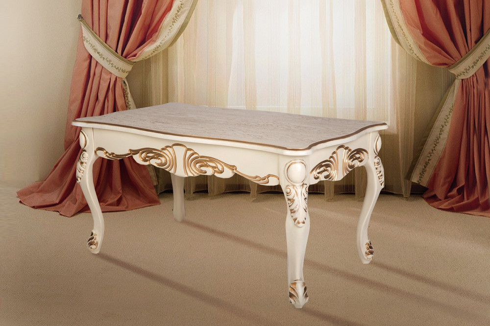 Стіл журнал Скарлетт 100*60, слонова кістка+патина Киев - изображение 1