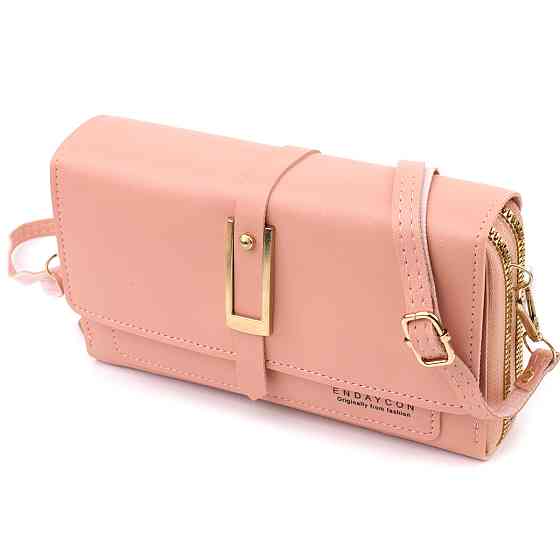 Жіночий клатч на плече з екошкіри Vintage sale_15144 Рожевий Київ