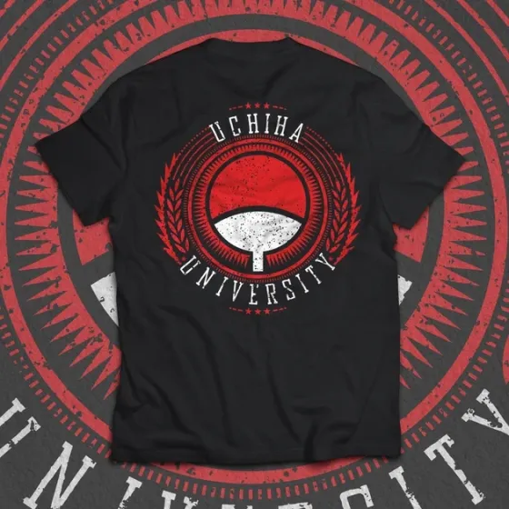 Футболка мужская с принтом Наруто Uchiha Red Edition Размер 48 Anime0819 Днепр