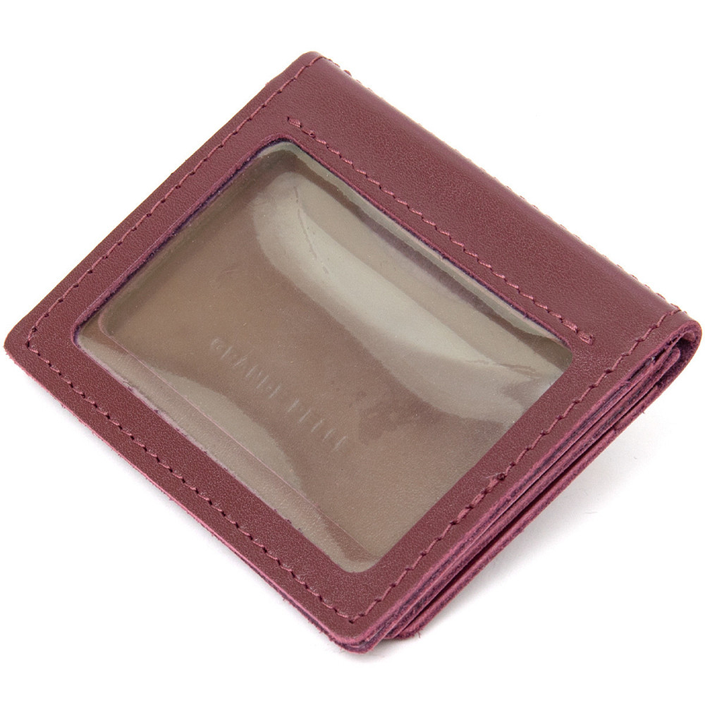 Шкіряна обкладинка для автодокументів GRANDE PELLE 11491 Бордовий Київ - фото 2