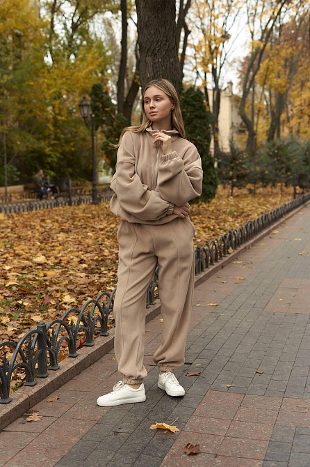 Женский теплый прогулочный костюм двойка двусторонний полар флис Одесса - изображение 6