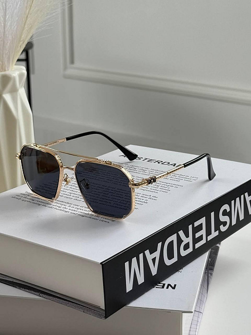 Солнцезащитные очки унисекс Chrome Hearts с металлической оправой на среднее лицо 🔥 MasterSem Киев - изображение 4