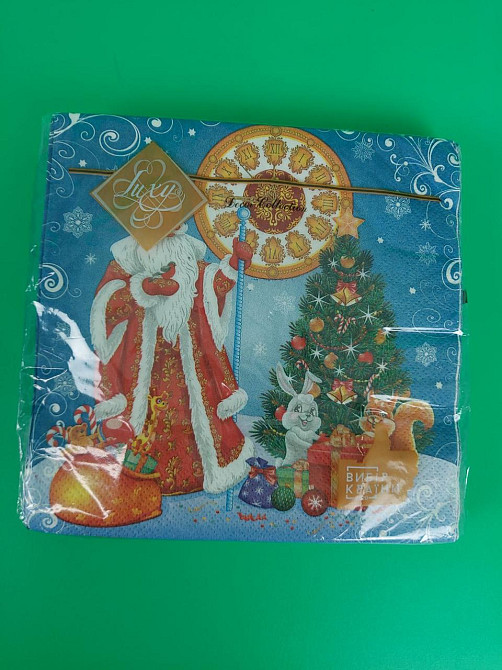Серветки паперові новорічні (ЗЗХЗЗ, 18 шт.) "В очікуванні Нового Року" Luxy (1 пачка) Харків - фото 1