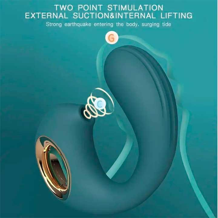 Кліторальний вакуумний вібростимулятор Dolphine Licker Vibe зелений — Вібратори Вінниця - фото 2