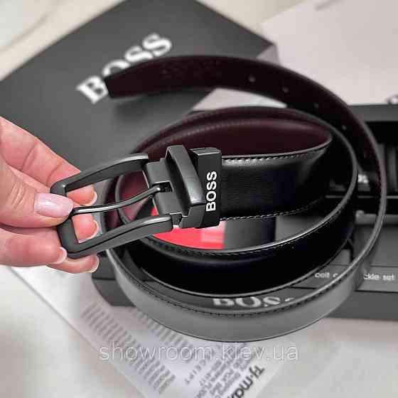 Двусторонний ремень мужской и две пряжки (203-1) Киев