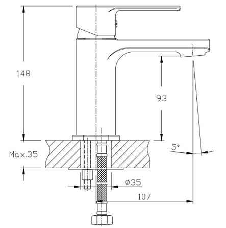 Змішувач для умивальника Haiba Kubus 001   ( HB0792 ) 20831 Харків