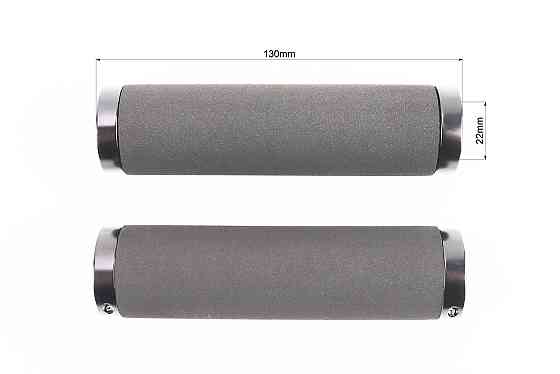 Ручки керма 130мм з затискачем Lock-On з двох сторін, неопренові, чорні SBG-672 Киев