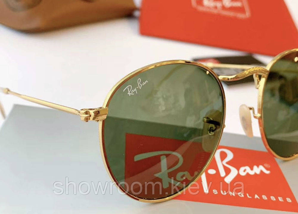 Жіночі круглі сонцезахисні окуляри Ray ban round 3447-3 Київ - фото 3
