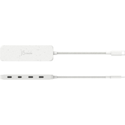 Концентратор J5create USB-C to 4xUSB-C 3.2 10Gbps white (JCH345EW-N) Винница - изображение 8