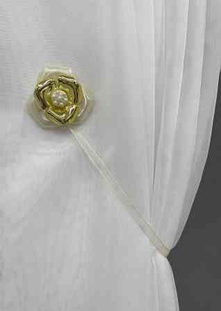 Магніти для штор і гардин Едельвейс набір 2 шт Золотистий з молочним (81-151) Київ