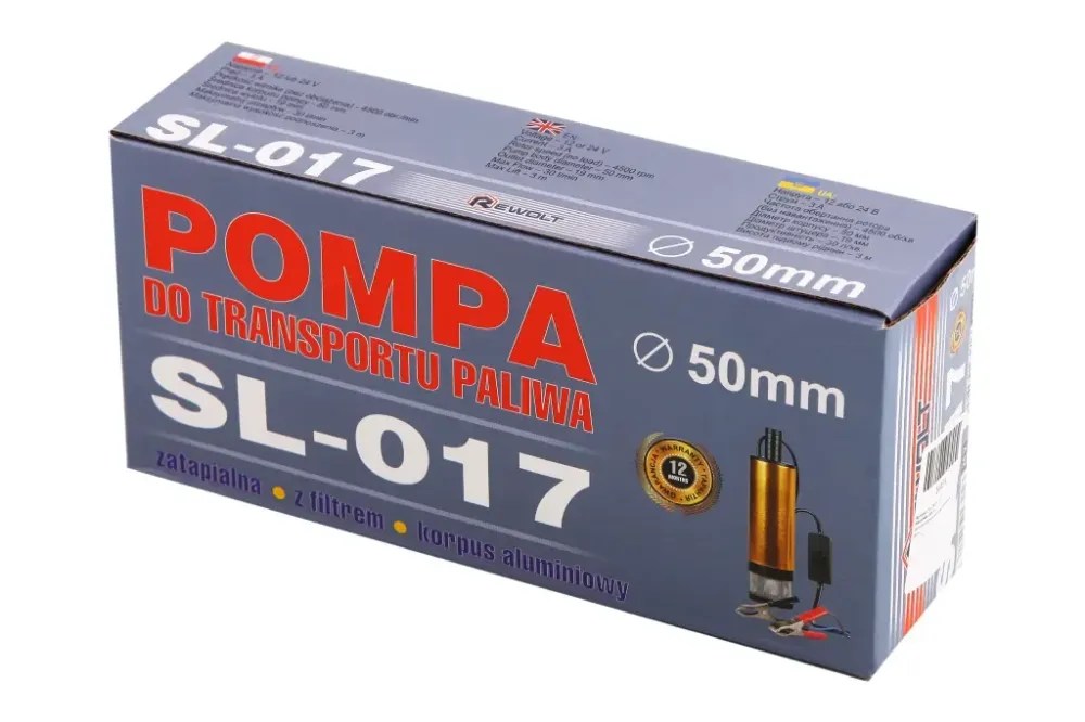 Насос для перекачки топлива 12В d18мм D51мм с фильтром алюм. Rewolt 30 л/мин Винница - изображение 2