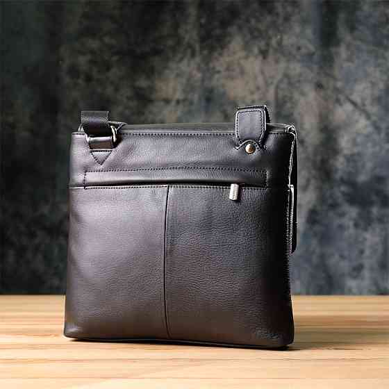 Мужская сумка через плечо из зернистой натуральной кожи Tony Perotti 20865_1 (9270G-25 nero) Черный Киев