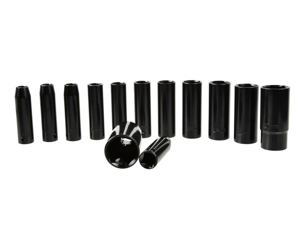 Набір ударних головок торцевих "GeKo" 1/2" 13 штук 10-30 мм [Cr-Mo] Киев - изображение 2