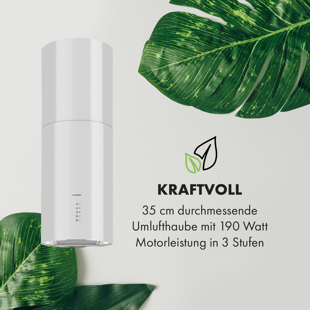 Островная вытяжка Beretta Ø35 см вытяжка/рециркуляция 650 м³/ч LED, включая фильтр с активированным углем, Ровно - изображение 7