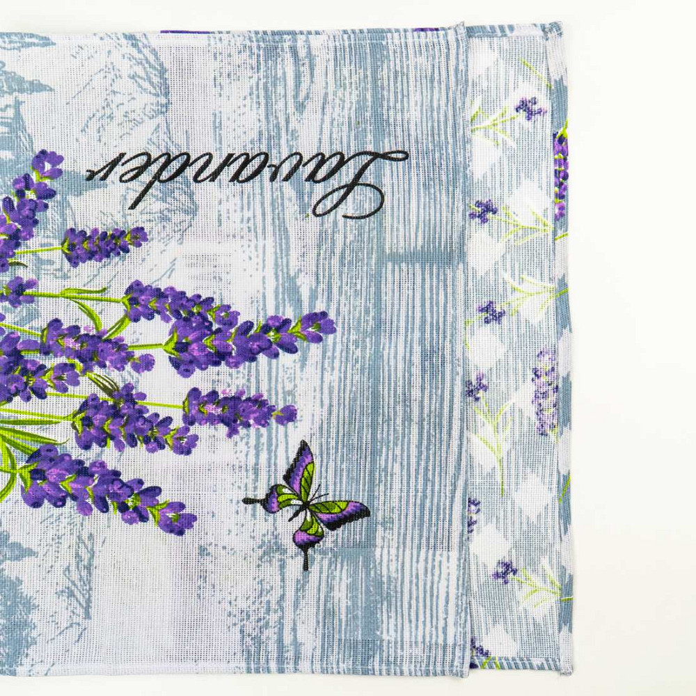 Кухонний рушник рогожка з петелькою та принтом magic provence 35х61см 180г/м2 (Лавандовий) Суми - фото 2