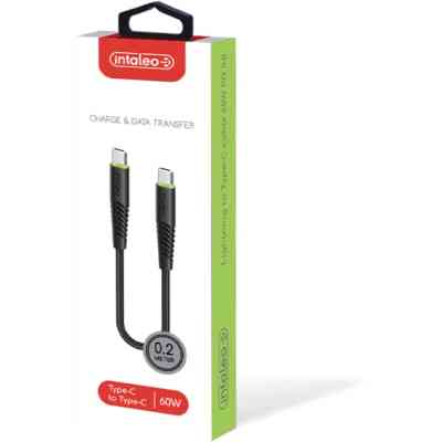 Дата кабель USB-C to USB-C 0.2m CBFLEXTT0 60W Intaleo (1283126559495) Вінниця