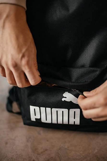 Рюкзак спортивный мужской городской черный Пума белый значок, молодежный вместительный рюкзакMasterSem Киев - изображение 7