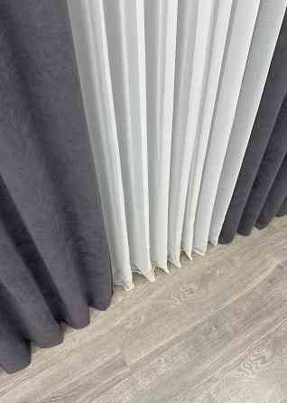 Шторна тканина мікровелюр Petek YL колір графітовий 1706ш Київ