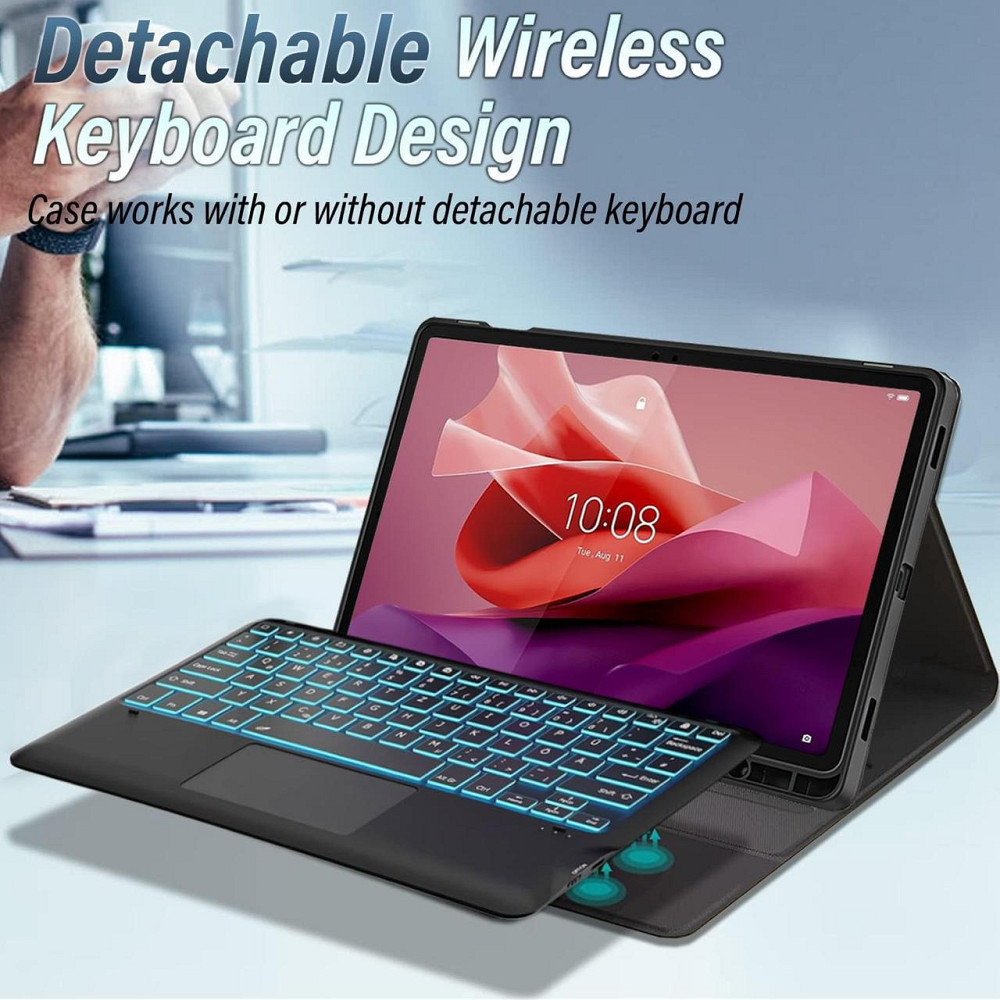 Чохол-клавіатура з підсвічуванням та тачпадом для планшета Lenovo Tab P12 12,7 дюймів 2023 Дніпро - фото 2