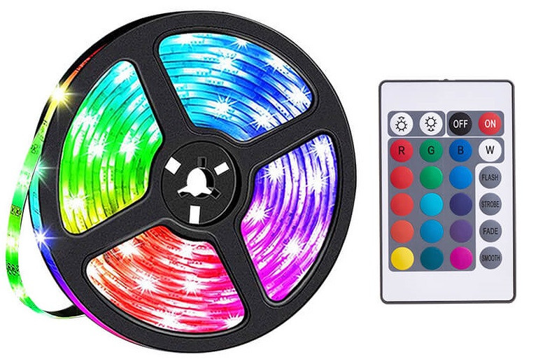 Стрічка світлодіодна LED RGB HOCO DL30 з пультом 4м, чорна Винница - изображение 1