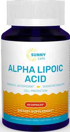 Альфа-ліпоєва кислота Sunny Caps Alpha-Lipoic Acid Powerful 60 капс Київ