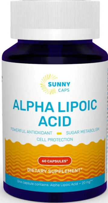 Альфа-ліпоєва кислота Sunny Caps Alpha-Lipoic Acid Powerful 60 капс Київ - фото 1