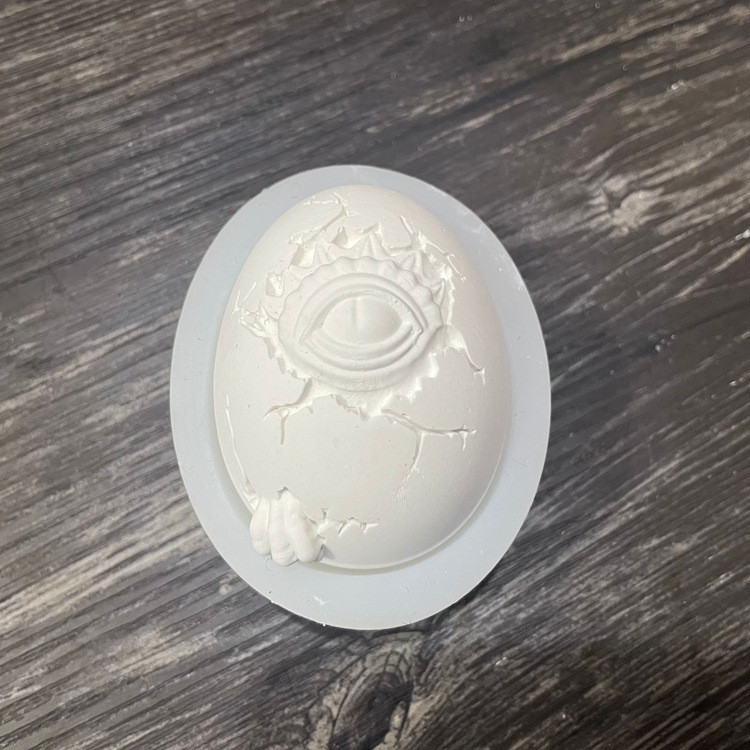 Молд силиконовый Яйцо дракона 60 на 80 мм серый Киев - изображение 5