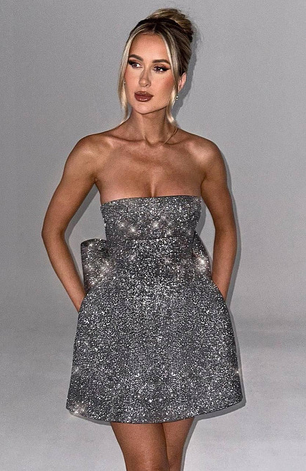 Жіноча стильна чарівність мініплаття з бантом північне сяйво Графіт, 44/46 Одеса - фото 7