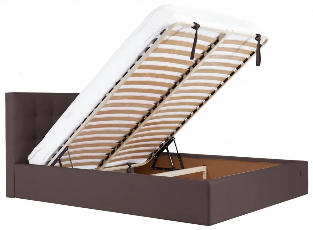 Кровать Двуспальная Chester New Comfort 160 х 200 см Fly 2231 С подъемным механизмом и нишей для белья Темно-коричневый Киев - изображение 7